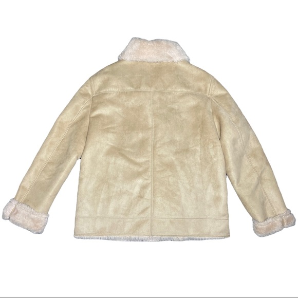 Suede faux fur moto jacket - Picture 4 of 8